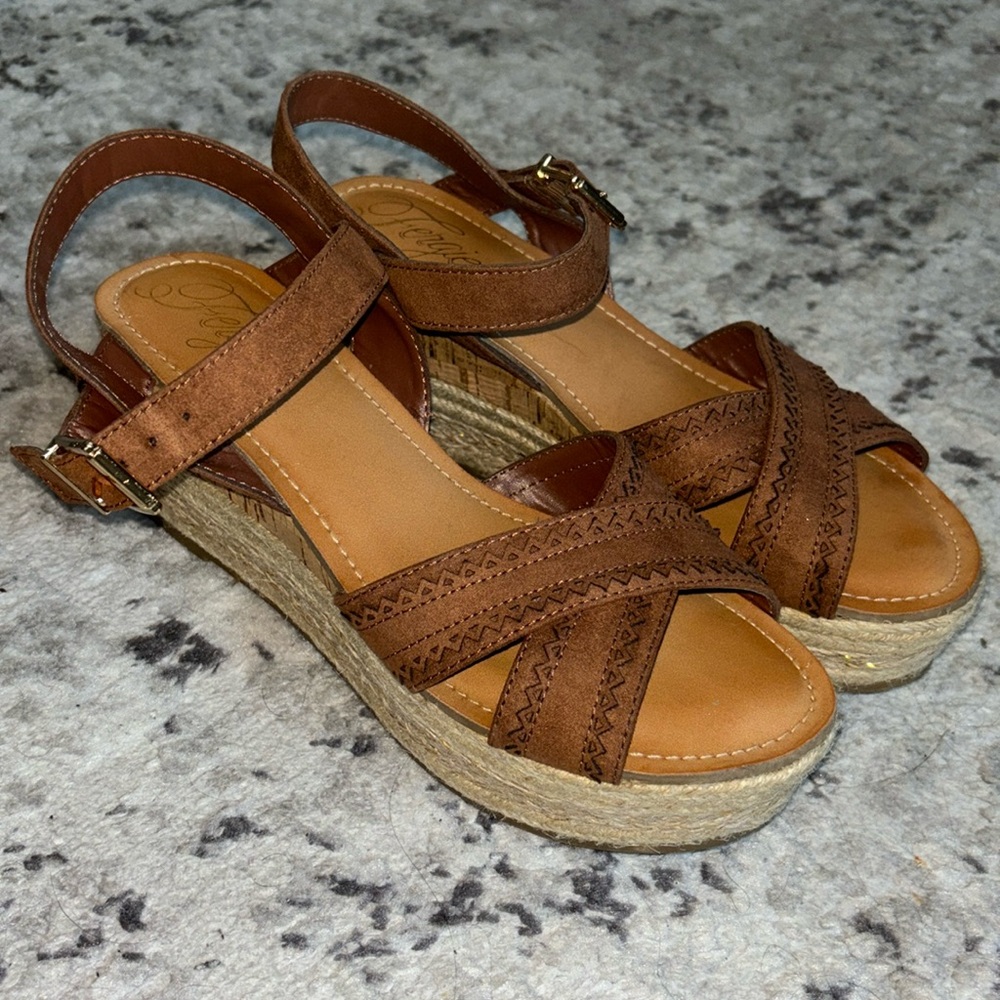 Fergie Platform Wedge Sandals